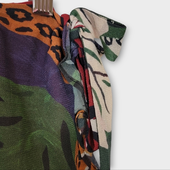 FARM Rio x Anthropologie Jungle Leopard Wrap Skirt - Picture 10 of 10
